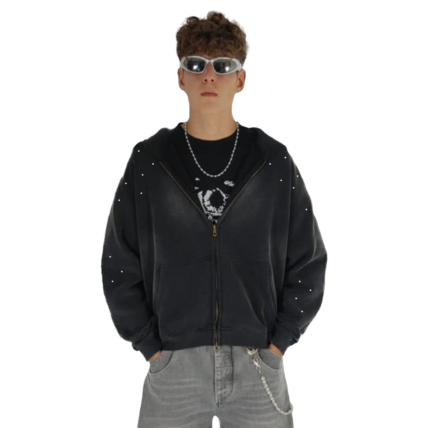 Pearl Boxy Double Zip Jacket